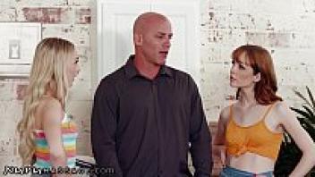 Step-Family NuruMassage Threesome Competition to Land a Summer Job as a Masseuse