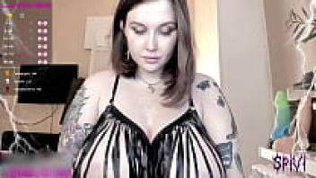 Cam girl with enormous tits