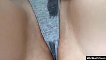 In his underwear, the bad stepbrother cums.