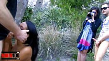 The first painful double penetration for a hot Metis girl