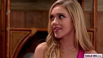 A yoga instructor licks a blonde who is bored.