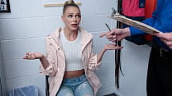 Shopliftersex: An officer questions the suspect at the security office