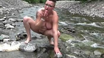 Anal in the river and Lena, a cute Italian girl, were in love.