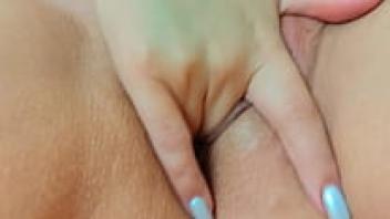 LuxuryOrgasm: An excited pupil inserted polka dots deeply into her youthful, tight pussy.