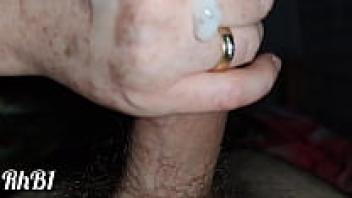 Close-up amateur homemade movie of a cum in the mouth