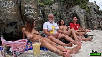 A relatively laid-back crowd at Rio de Janeiro's Abricó Naturist Beach