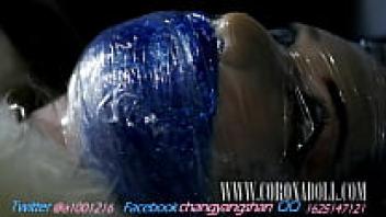 c. Engage in leather self-bondage b. Wra in head made of nylon plastic