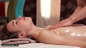 Her palms, ears, and body were massaged for the first time.