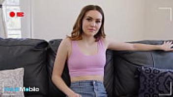 ADULTMOBILE: Freya Parker rides Tommy's hard cock in reverse cowgirl mode after deepthroating it in point of view.