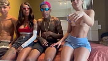 For the first time, a leaked video showed young influencers with a gay pal in the centre with ladies.