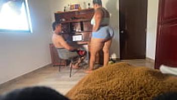 The worker is a hot, horny girl, and they had sex in the office.