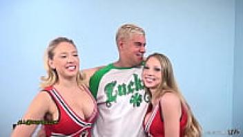Stylish cheerleaders Shawna Lenee and Kagney Linn Karter form a trio with a reality TV personality.