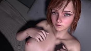 Adorable small woman with large breasts having sex | 3D Porn POV