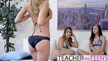 Students Are Seduced by a Lesbian Teacher in the Threeway