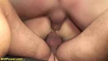 The first double penetration of a skinny stepmother