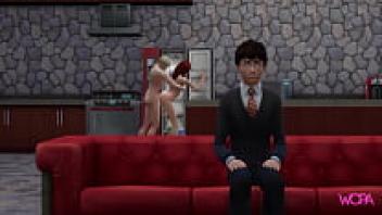 This is a parody of Draco having sex with Ginny behind Harry Potter's back.