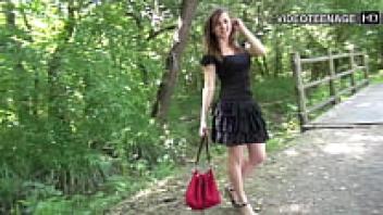 large breasts 18 years old Lucie does her first casting for porn.