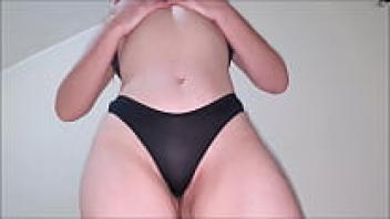 The wife repeatedly changes her underwear in front of me while I rub her moist pussy.