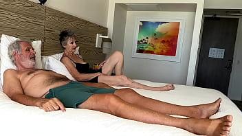 In our hotel room, we watched porn.