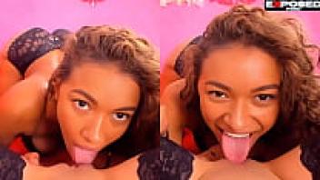 In POV, a gorgeous brunette enjoys licking that pussy.