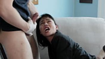 Mason Moore opens wide to swallow after receiving intense attention for her pussy.