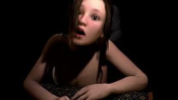 Adorable teenager adored from behind.