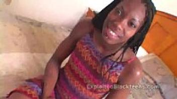 In POV, Ebony Girl adores a White Cock. Film