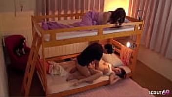 Japan Her younger sister fell in love and joined FFM. Deep Creampie in a Threesome in Uncensored JAV Porn