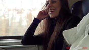 In a public train, horny Mea Melone falls in love with a stranger.