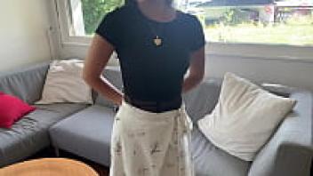 Amazing Cumshot on Her Back and Lingerie Transforms Teasing Into Love