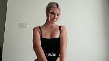 Sexy tanned blonde sucks cock and asks her for love? Please don't cum on me.