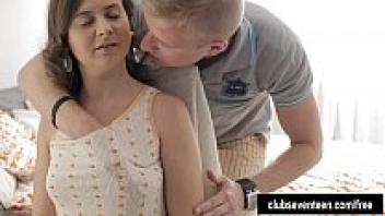 Brunette teen cutie gets loved.