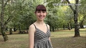 brunette teen's first porn casting