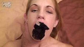 Tiny Blonde Teen Licks Asshole and Is Loved With Panties Stuffed in Her Mouth