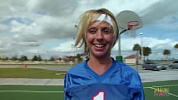 A football player goes home with her coach to have sex.