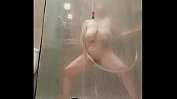 Selfie shot during shower masturbation
