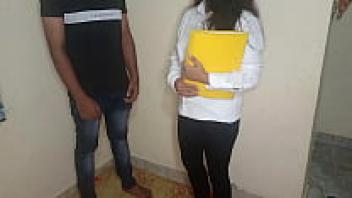 To increase the salary, the secretary loves the boss in the office bathroom! in dirty hindi voice